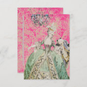 マリー・アントワネット女王 - 招待 / 出席確認 招待状 (正面/裏面)