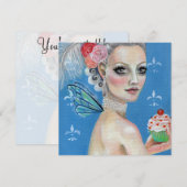 マリー・アントワネット彼ら食べにケーキを渡す 招待状 (正面/裏面)