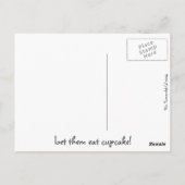 マリー・アントワネット金ゴールド食べピンクのカップケーキ ポストカード (裏面)