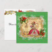 マリー・アントワネット風クリスマス ヴェルサイユ 誘い状 招待状 (正面/裏面)