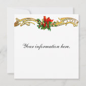 マリー・アントワネット風クリスマス ヴェルサイユ 誘い状 招待状 (裏面)