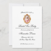 マリー・アントワネット風バロック・ロココ様式のウェディングティーパーティー 招待状 (正面)