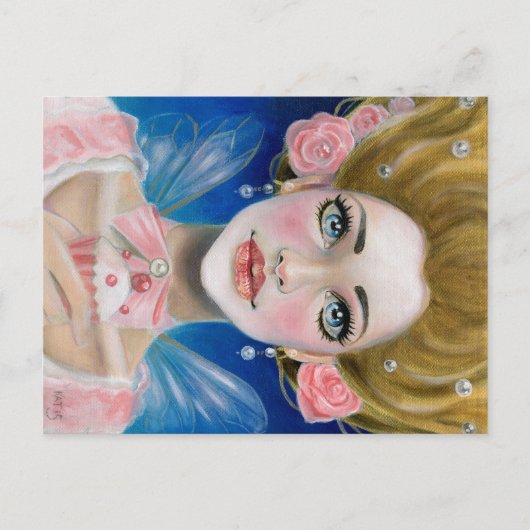 マリー・アントワネット食べにカップケーキを!ピンク色で… ポストカード (正面)