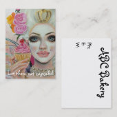 マリー·アントワネット·カップケーキ·クイーン（ピンク） 名刺 (正面/裏面)