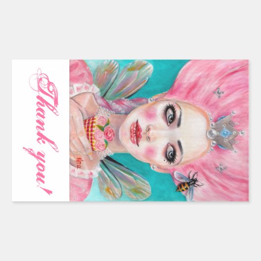 マリー・アントワネット・クイーン・ビー感謝してい・君のステッカー 長方形シール (正面)