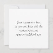 マリー・アントワネット ピンクのバラの招待状 招待状 (裏面)