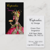 マリー·アントワネット·ピーコックとケーキ 名刺 (正面/裏面)