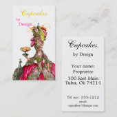 マリー·アントワネット·ピーコックとケーキ 名刺 (正面/裏面)