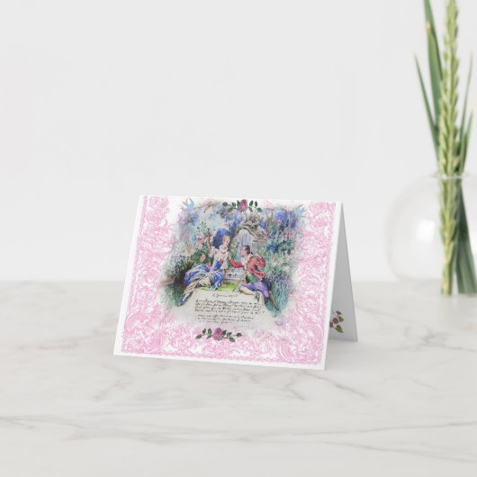 マリー・アントワネット・フランスのラブレターバレンタイン シーズンカード (正面)