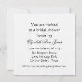 マリー・アントワネット&ブルーバード 招待状 (裏面)