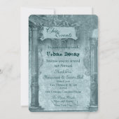 マリー·アントワネット·ブルー·レット·ケ食べーキ招待状 招待状 (裏面)