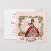 マリー・アントワネット ホットピンク & パリ 招待状 (正面/裏面)