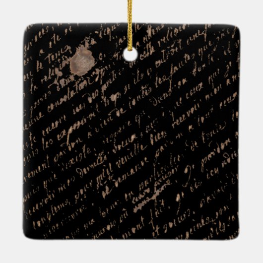 マリー・アントワネット - モノグラム - フランス王室のモノグラム セラミックオーナメント (裏面)