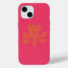 マリー・アントワネット モノグラム ホットピンク iPhone 15ケース