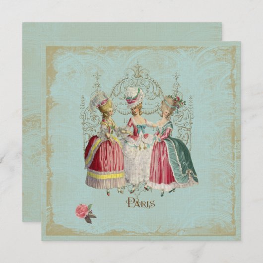 マリー·アントワネット·レディーズ·イン·ウェイティング 招待状 (正面/裏面)