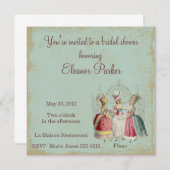 マリー·アントワネット·レディーズ·ブライダル·シャワー·インビテーション 招待状 (正面/裏面)