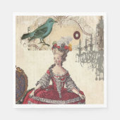 マリー・アントワネット ヴィンテージ フレンチ パリのシャンデリア スタンダードランチョンナプキン (正面)