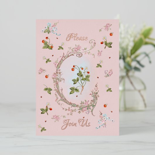 マリー・アントワネット ヴェルサイユ バロックスタイル 箔招待状 (立ち正面)