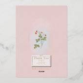 マリー・アントワネット ヴェルサイユ バロックスタイル 箔招待状 (裏面)