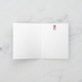 マリー・アントワネット、天使、カップケーキ & 蝴蝶 サンキューカード (内部)