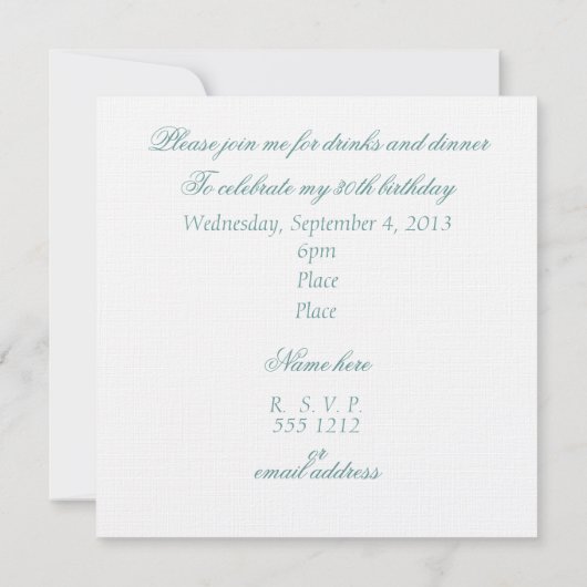 マリー・アントワネット　彼らにケーキを食べさせて 招待状 (裏面)