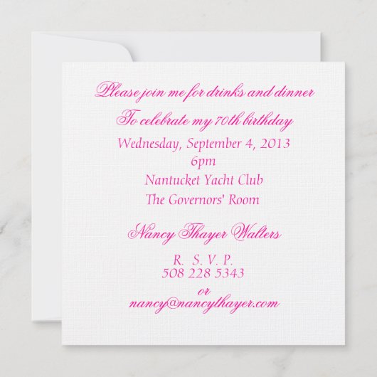 マリー・アントワネット　彼らにケーキを食べさせて 招待状 (裏面)