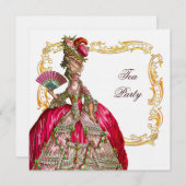 マリー·アントワネット&金ゴールド枠 招待状 (正面/裏面)