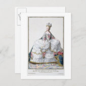 マリー・アントワネット(1752年~93年)、「レジュイル・デ・エストーム」より ポストカード (正面/裏面)