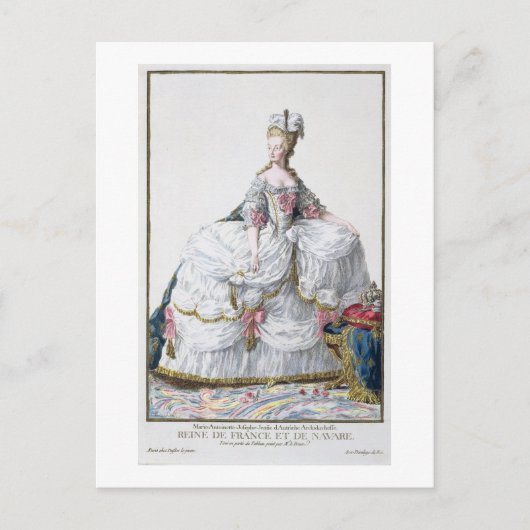 マリー・アントワネット(1752年~93年)、「レジュイル・デ・エストーム」より ポストカード (正面)