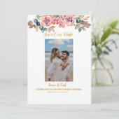 マリー ウォーターカラー ローズ フォト エメラルド グリーン セーブザデート (スタンド正面)