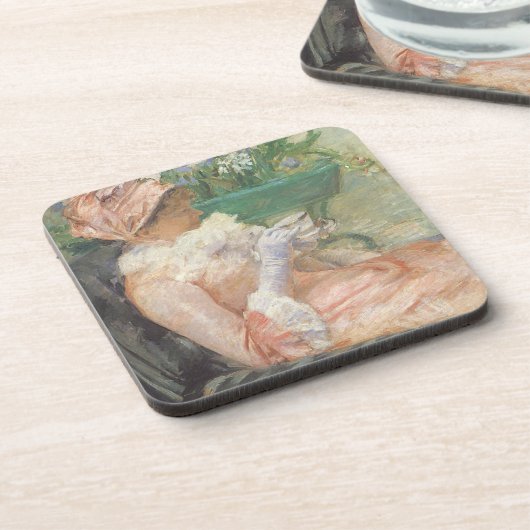 マリー・カサットによる「お茶の杯」- ヴィンテージ印象派 コースター (左側)