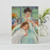 マリー・カサット - 若い母親が縫う サンキューカード (スタンド正面)