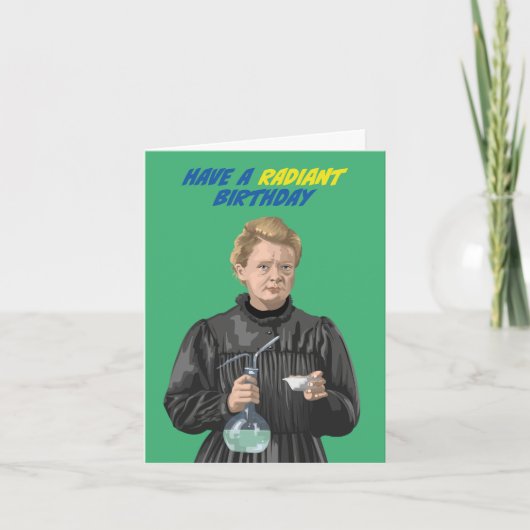 マリー・キュリーは放射誕生日を持つ カード (正面)