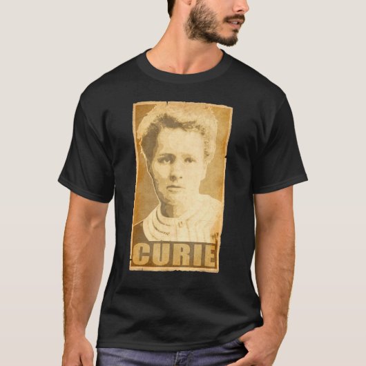 マリー・キュリー破れたプロパガンダポスター Tシャツ (正面)