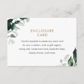マリー グリーンネイチャー 封筒カード, 挿入カード エンクロージャーカード (正面)