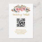 マリー 水彩ローズ エメラルドグリーン QRコード エンクロージャーカード (正面)