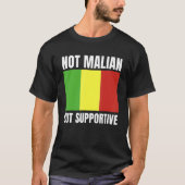 マリ人ではなく、支援マリ国旗のサポート Tシャツ (正面)