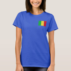 マリ国旗と地図dk Tシャツ