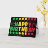 マリ国旗の愛国的誕生日 カード (黄色い花)