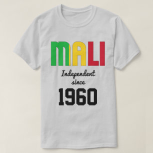 マリ国旗の独立性お祝い Tシャツ