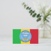 マリ国旗&コート・オブ・アームズ、マリ国旗 名刺 (スタンド正面)