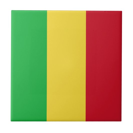 マリ国旗 セラミックタイル (正面)