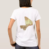 マリ国旗+地図+テキストTシャツ Tシャツ (裏面)