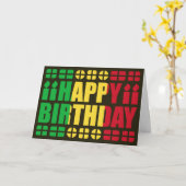マリ国旗 誕生日カード カード (黄色い花)