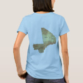 マリ国旗x地図Tシャツ Tシャツ (裏面)