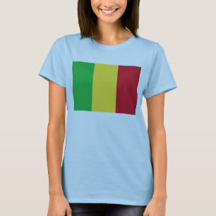 マリ国旗x地図Tシャツ Tシャツ