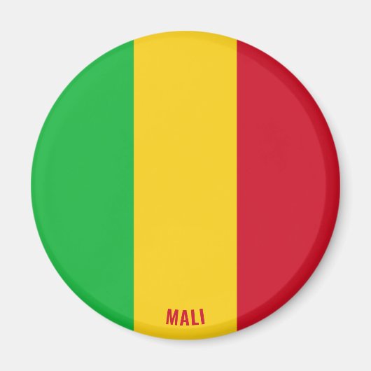 マリ国魅力的国国旗 マグネット (正面)