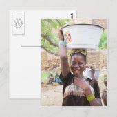 マリ州ドゴン市の少女 ポストカード (正面/裏面)