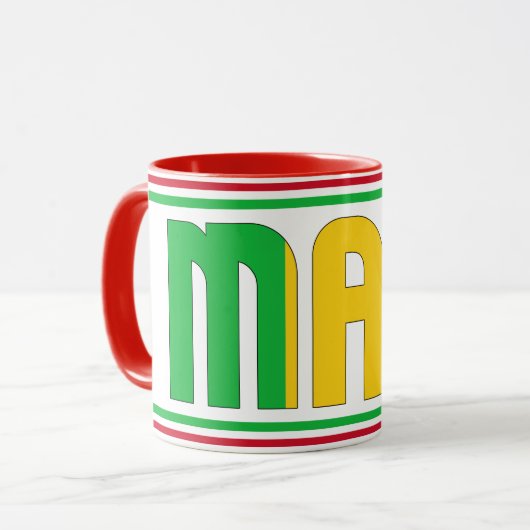 マリ愛国的なコーヒーとシピン マグカップ (正面左)