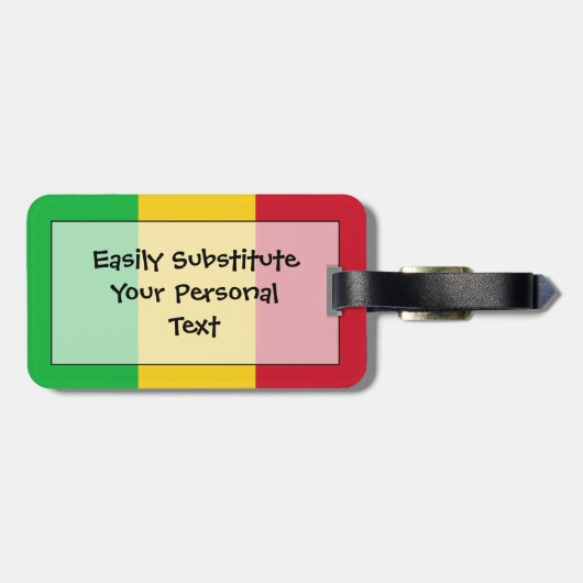 マリ簡単ID個人の国旗 ラゲッジタグ (裏面横)